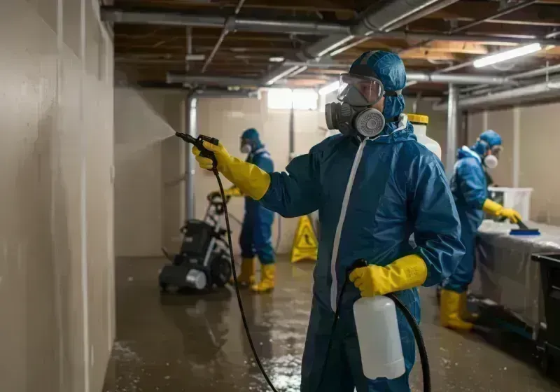 Basement Sanitization and Antimicrobial Treatment process in Glen Rock, NJ